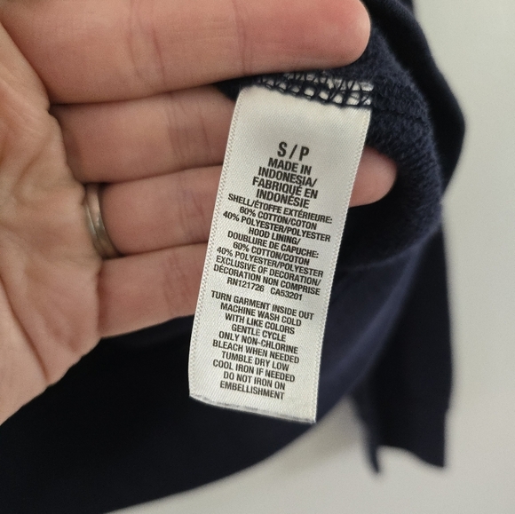 Aeropostale Sequin Bling Hoodie Small Dark Navy Blue & Pink Iridescent Sequins - Picture 5 of 10